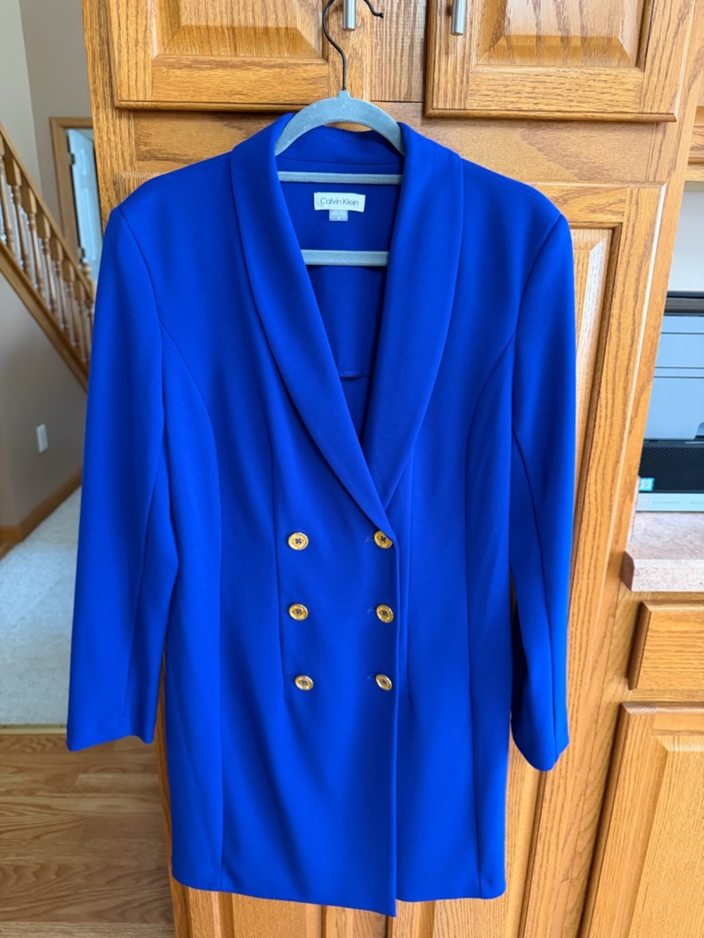 Calvin Klein Women's Cobalt Blue Double-Breasted Blazer
